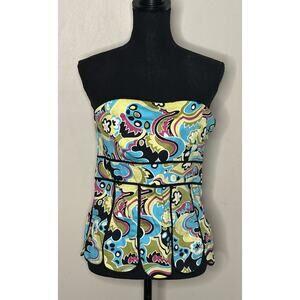 Island Republic Women’s Multicolored Sleeveless Zippered Tube Style Top Size 8 ￼